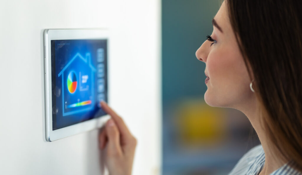 pretty young woman using the home automation syste 2024 09 13 08 18 19 utc 1